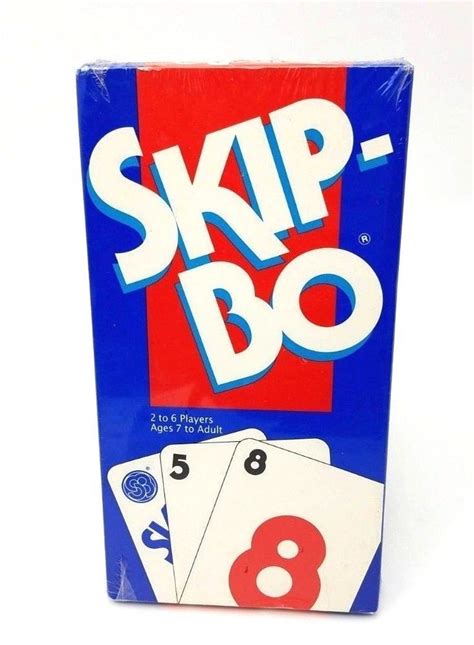 New Vintage Nos Sealed Skip Bo Skip Bo Card Game By Mattel Makers