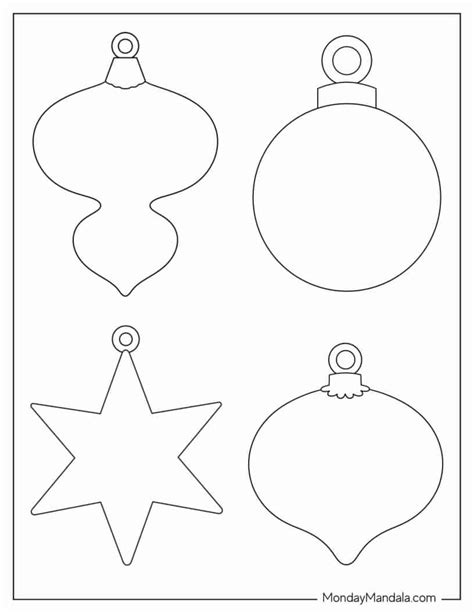 Printable Christmas Ornaments Free Pdf Templates Christmas