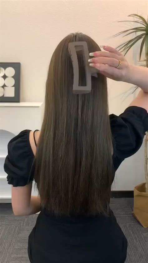 Long Hair Claw Clip Hack 😍 Long Hair Styles Long Hair Tutorial Easy Hairstyles