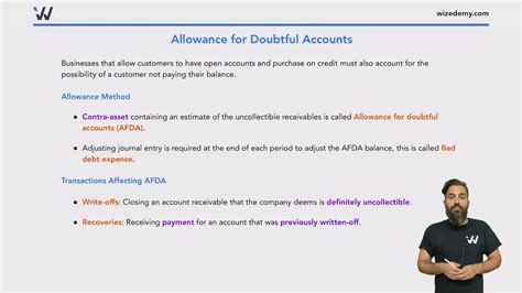 Allowance For Doubtful Accounts Wize University Introduction To