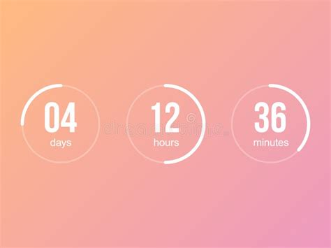 Countdown Timer Vector Modern Clock Counter Stock Illustration