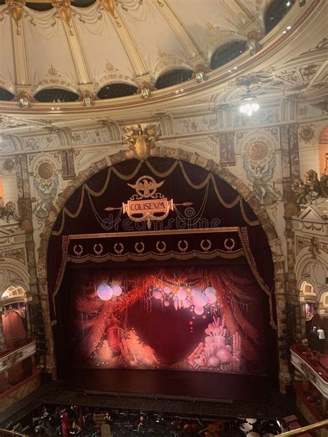 The Amazing Stage Of The London Coliseum Showing The Ceiling Editorial