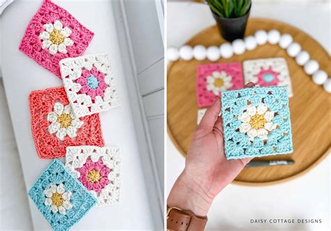 How To Crochet A Daisy Granny Square Step By Step Tutorial