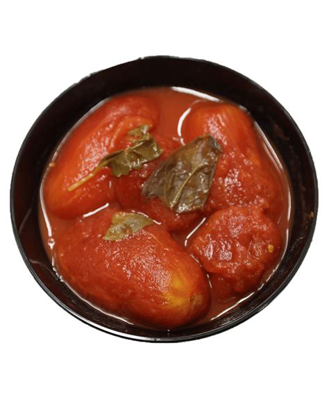 Italian Style Whole Pear Tomatoes With Fresh Leaf Basil Pacific Coast