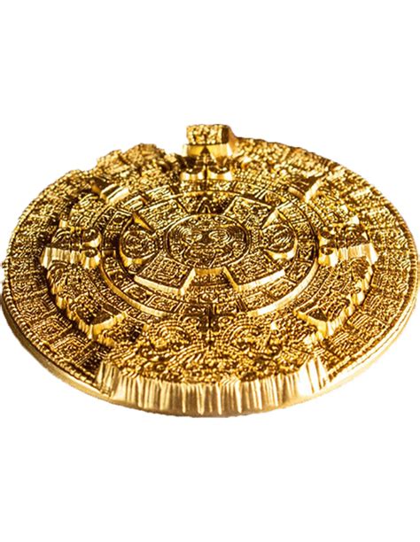 Aztec Sun Stone Gold Gilded 1 Oz Silver Stackable Medal Korea 2023