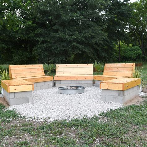 Wood Cinderblock Bench Woodworking Plans Diy Outdoor Bench Etsy