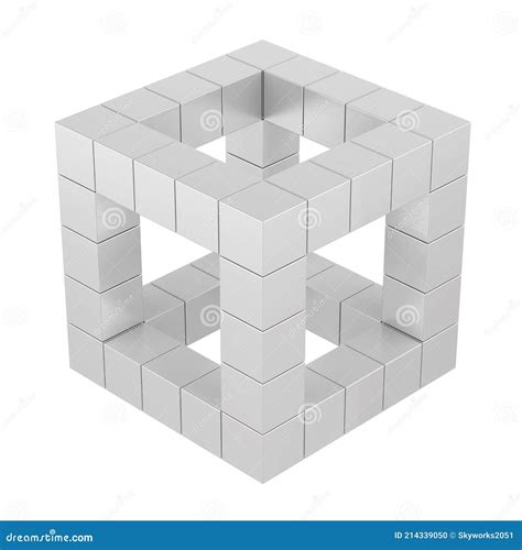 Forma De Cubo D Plateado De Cubos Construcci N De Cubo Abstracto