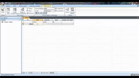 Access Kreiranje Baze Podataka I Prve Tablice Youtube