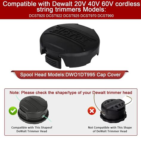 DWO1DT995 Replacement Trimmer Head Cap Compatible With Dewalt DCST920