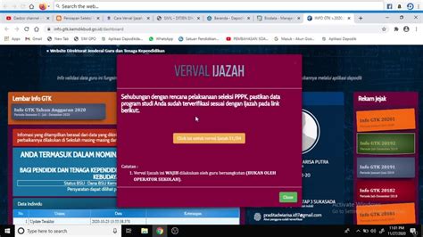 CARA VERVAL IJASAH DI INFO GTK YouTube