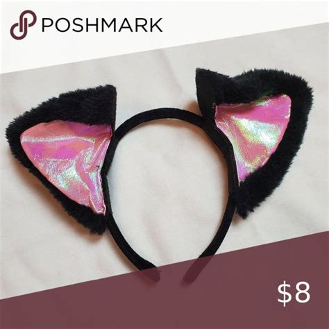 Pink And Black Cat Ears Headband Black Cat Ears Headband Ear