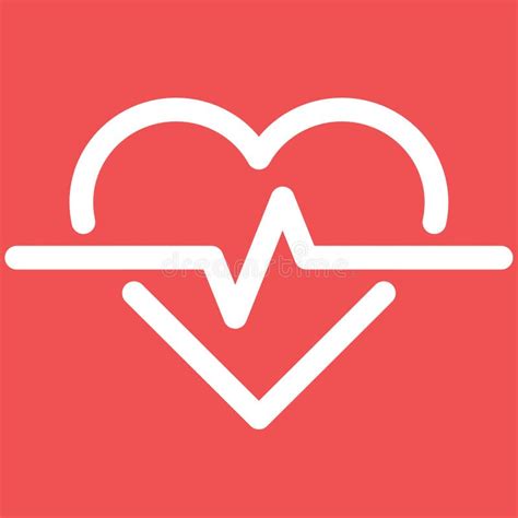 Cardio Ecg Ou Ekg De Battement De Coeur Illustration Stock