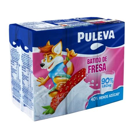 Batido De Fresa Puleva Sin Gluten Pack De 6 Briks De 200 Ml