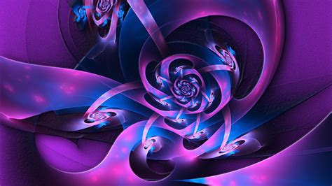 Pink And Purple Fractal Flowers Art Hd Abstract Wallpapers Hd