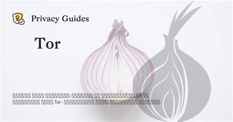 Tor Browser - Privacy Guides