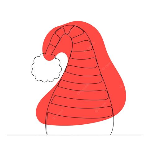 Premium Vector Gnome Hat Continuous Line Drawing Vector Sketch