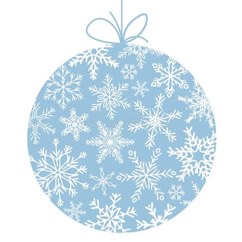 Christmas Blue Ball Made From Snowflakes Vector Illustration Stock