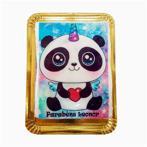 Bolo Do Panda Unicórnio Kawaii™ Entrega Em 24h Chefpanda