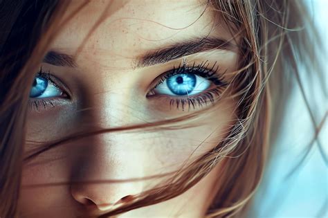 Hermosa Mujer Con Ojos Azules Claros Generada Por Ia Foto Gratis