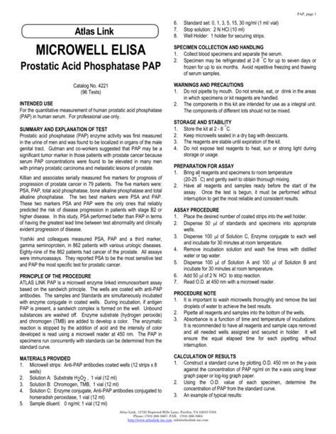 Pap Prostatic Acid Phosphatase