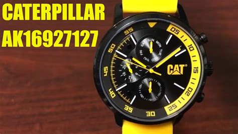 CAT Caterpillar Sail Multifunction Yellow Band Watch AK16927127 YouTube