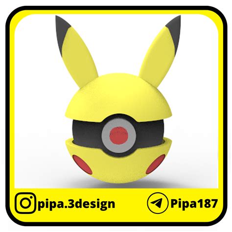 Stl File Pikachu Pokeballs・template To Download And 3d Print・cults