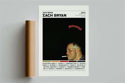 Zach Bryan Posters Zach Bryan Poster American Heartbreak Zach