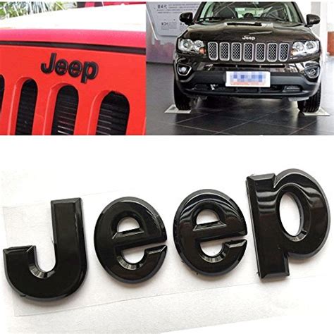 Buy D J E E P Emblem Sticker Letter Abs Glossy Black Front Or Rear