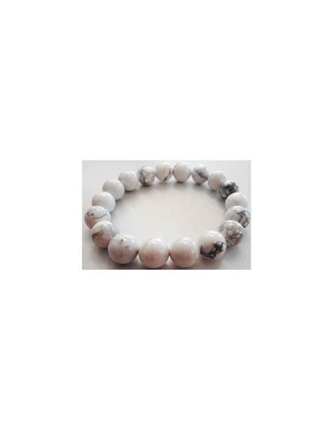 Bracelet magnésite howlite 10mm Deux pierres pour la rétention d eau