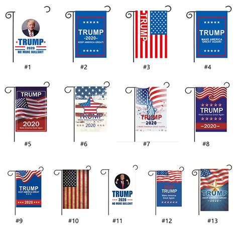 2021 30 45cm Trump Flags For 2020 Amercia President Campaign Double