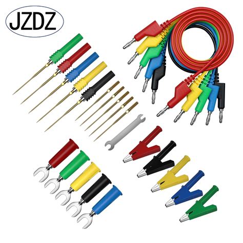 JZDZ 4mm Banana Plug Test Lead Kit Test Probe Alligator Clips U Shape