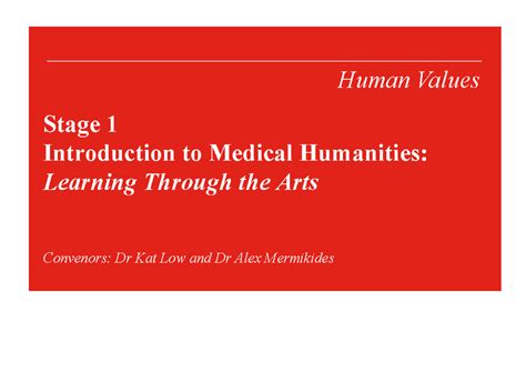 Medical Humanities K Health Or Clinical Humanities Humanities Arts