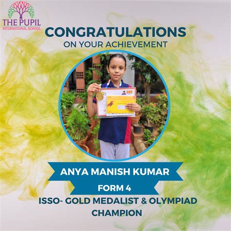 A Remarkable Triumph Anya Manish Kumar Isso Gold Medalist And Olympiad