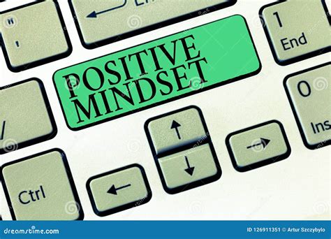 Sinal Do Texto Que Mostra O Mindset Positivo A Foto Conceptual Mental E