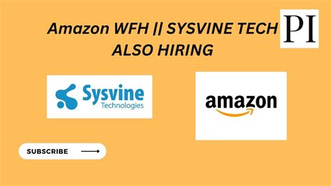 AMAZON WFH EARN UPTO 20 K SYSVINE TECH IS HIRING FOR BE MBA YouTube