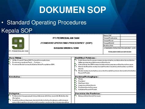 Siklus Penyusunan Standard Operating Procedure Sop