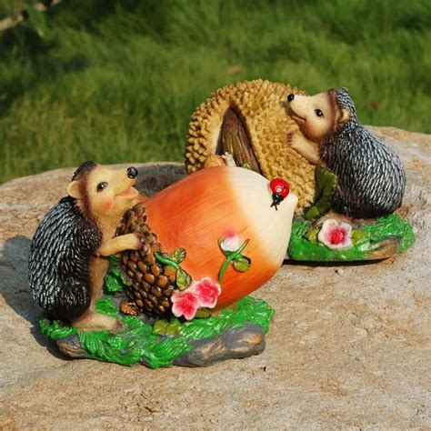 Resin Animal Ornaments Hedgehog Villa Ornament Garden Decorationsa289