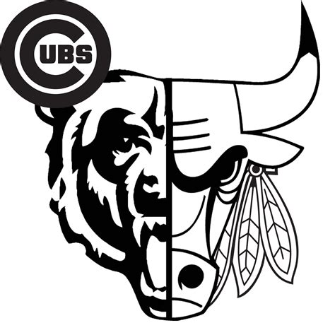 Cubs Sports Mashup Decal 6" Or 14" X 13"