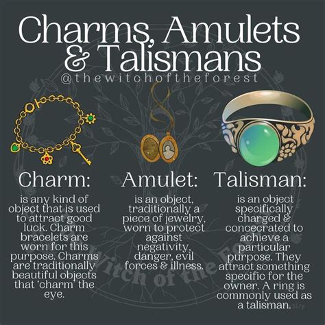 The Words Charm Amulet And Talisman Are