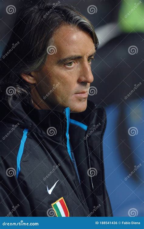 The Inter Coach Roberto Mancini Before The Match Editorial Photo