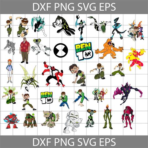 Ben 10 Character Svg Ben 10 Svg Cartoon Svg Bundle Cricut File