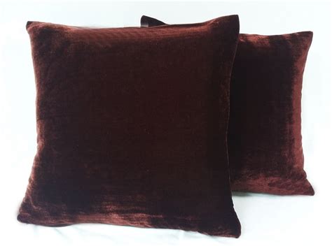 Dark Brown Velvet Pillow Chocolate Brown Throw Pillow Velvet Etsy