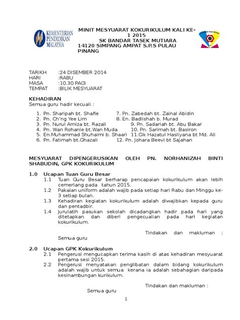 PDF MINIT MESYUARAT Koku 1 Docx DOKUMEN TIPS