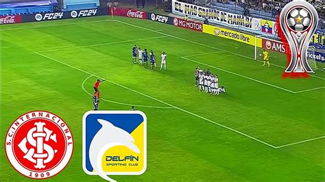 Internacional Vs Delfin En Vivo Copa Sudamerica Youtube