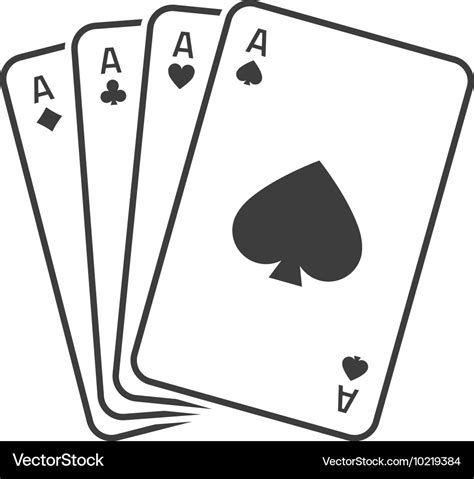 Four Aces Icon Royalty Free Vector Image Vectorstock