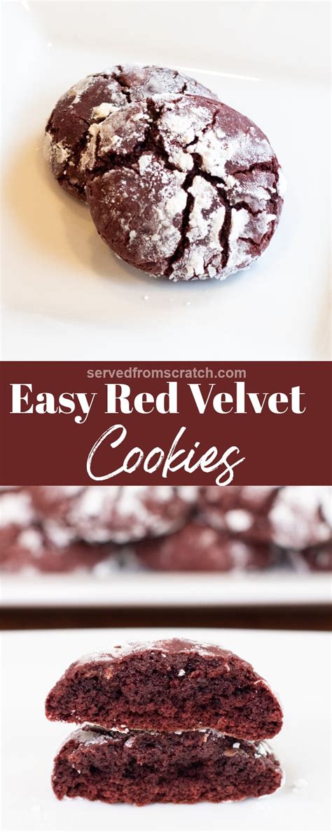 Easy Red Velvet Cookies Served From Scratch