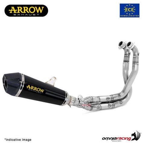 Arrow Full System Exhaust Approved In Steel Dark For Kawasaki Z650