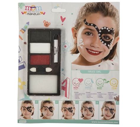 Kit de Maquillaje de Pirata niña Set de maquillaje Mujer pirata Kit