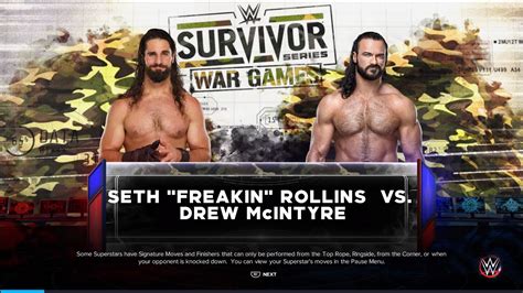 Wwe K Seth Freakin Rollins Vs Drew Mcintyre Normal Match Ps