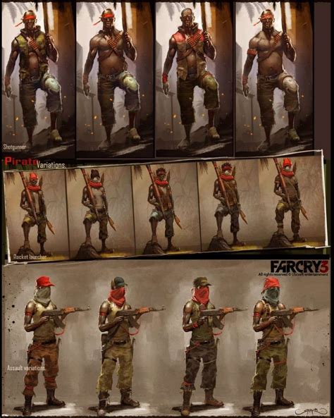 Some Early Pirate Concepts For Far Cry By Remko Troost D Character